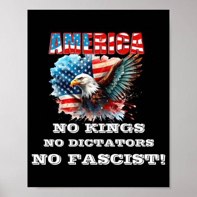Poster América Sem Reis Sem Ditadores Sem Fascistas  (Frente)