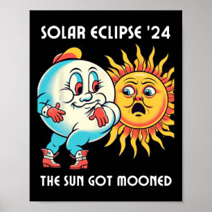 Poster América Solar Eclipse 2024 4.08.24 O Sol Tem Moo