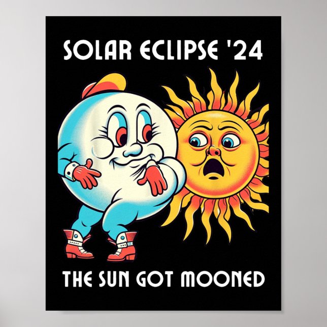 Poster América Solar Eclipse 2024 4.08.24 O Sol Tem Moo (Frente)
