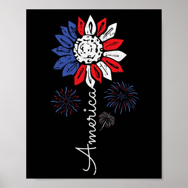 Poster América Sunflower 4° Dia Da Independência (Frente)