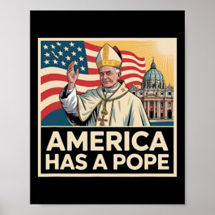 Poster América Tem Um Novo Papa Católico Americano