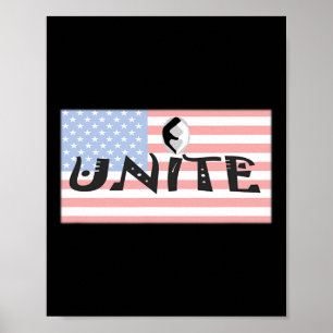 Poster América Unida Campanha Eleição Biden Trump