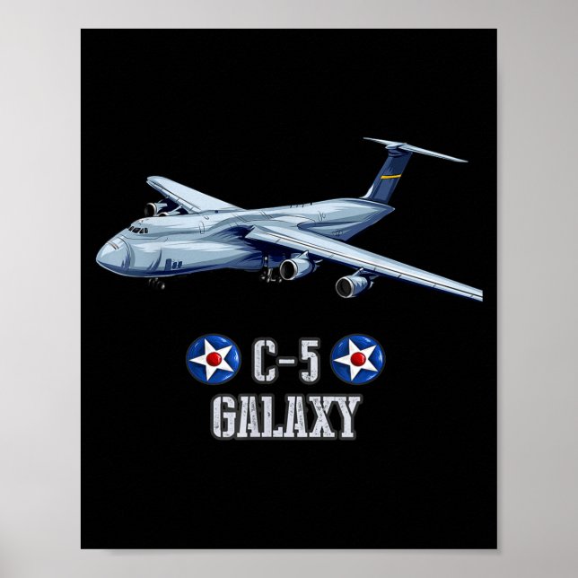 Poster American C-5 Galaxy Military Transrt Aircraft  (Frente)