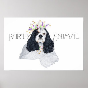 Póster American Cocker Spaniel Animal de Festa