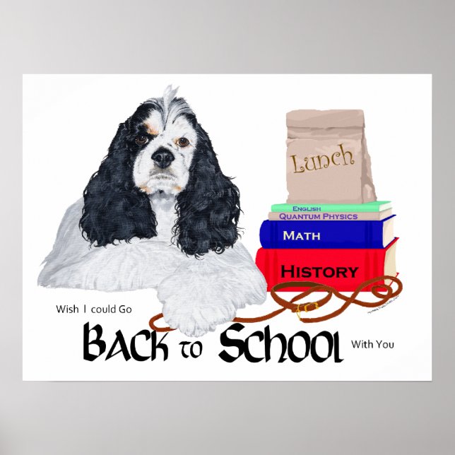 Póster American Cocker Spaniel de Volta às Aulas (Frente)