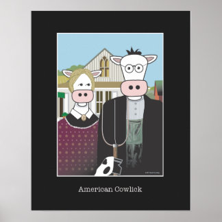 poster "American Cowlick"16x20"