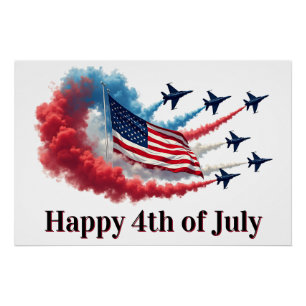 Póster American Flag, 4 de julho