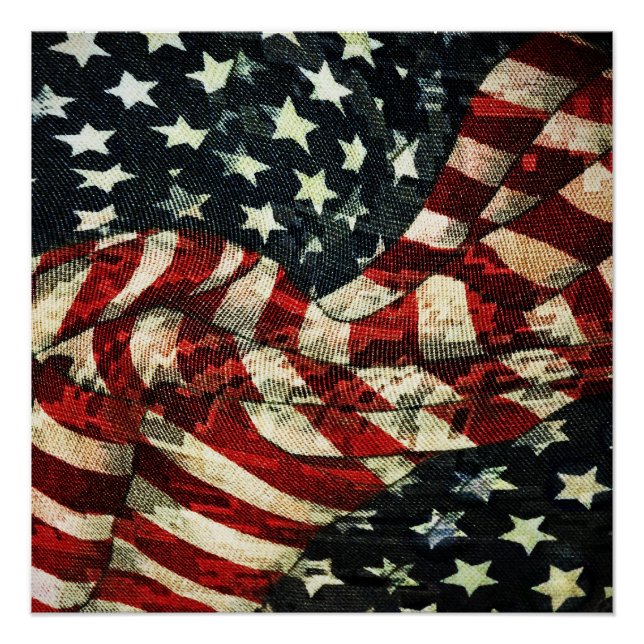 Póster American Flag-Camouflage por Shirley Taylor (Frente)