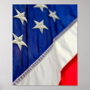 Poster American Flag EUA Red White Azul