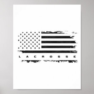 Poster American Flag Lacrosse Roupa - Lacrosse 1