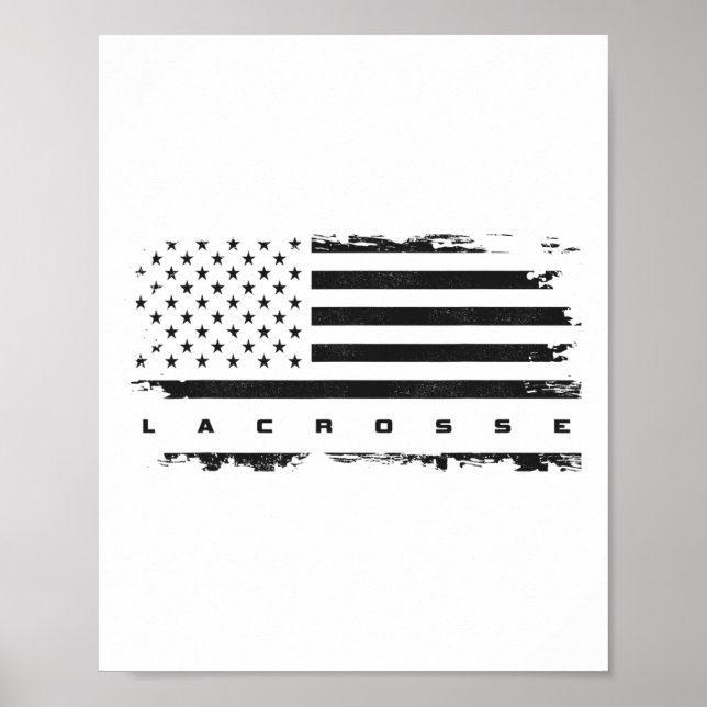 Poster American Flag Lacrosse Roupa - Lacrosse 1 (Frente)