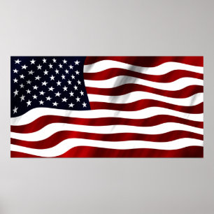 Poster American Flag Patriotic Independence Day