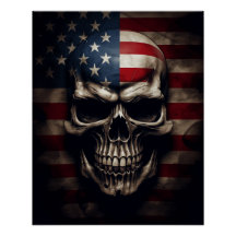American Flag Skull