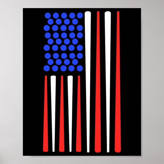 Poster American Flag Snooker Billiard Player Billiard Bil (Frente)