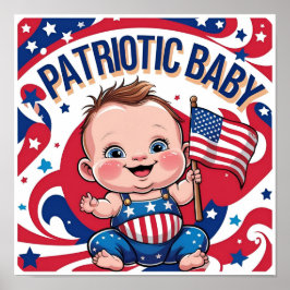 Poster American Flag Wall Art for Baby's Room
