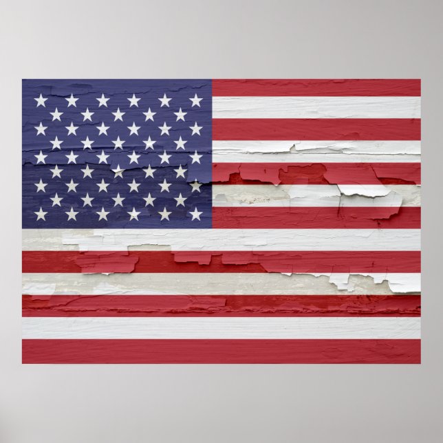 Poster American Flag Weathered (Frente)