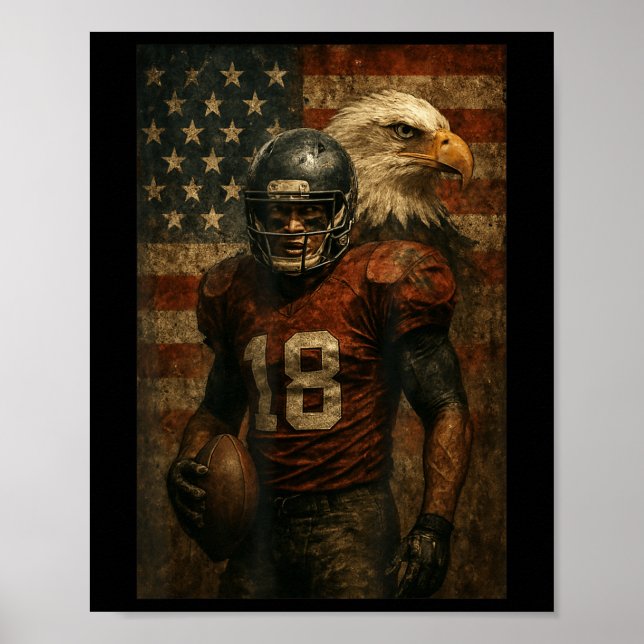 Poster American Football Gifts For Footballers Football P (Frente)