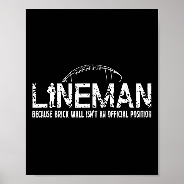 Poster American Football Lineman (Frente)