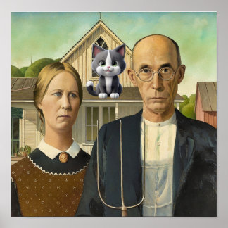 Poster American Gothic —art