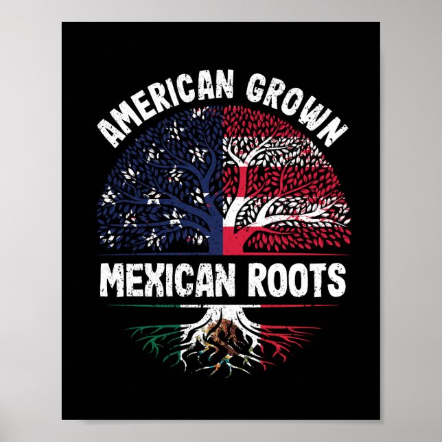Poster American Groered Roots USA USA Bandeira do México (Frente)
