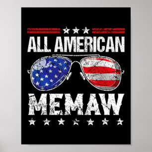 Poster American Memaw 4 De Julho Familiar Correspondendo