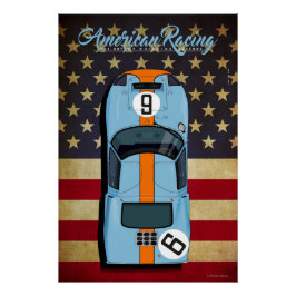 Póster American Racing Ford GT40 No.6