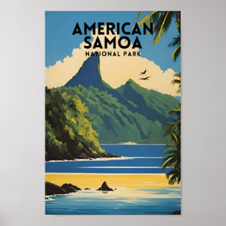 Poster American Samoa National Park Vintage