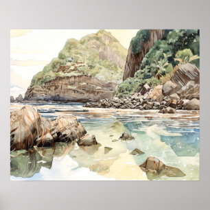 Poster American Samoa National Park Watercolor