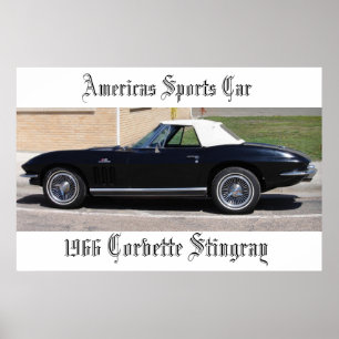 Póster American Sports Car-1966 Corvette Stingray