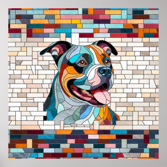 Poster American Staffordshire Terrier - Amstaff (Frente)