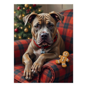 Póster American Staffordshire Terrier Natal Aconchegante
