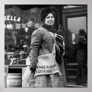 Póster American Suffragette, início dos anos 1900