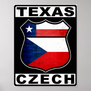 Póster Americano checo de Texas