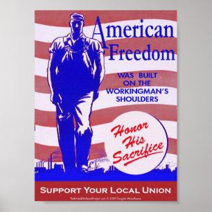 Poster americano da liberdade da Pro-União