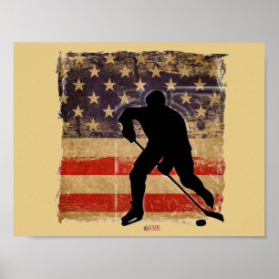 Poster americano do orgulho do hóquei