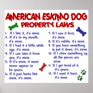 PÓSTER AMERICANO ESKIMO DOG PL2