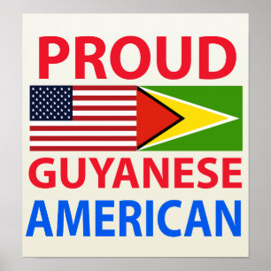Póster Americano guianês orgulhoso