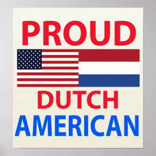 Póster Americano holandês orgulhoso