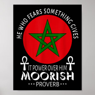 Poster Americano Moorado Que Teme Soprar Mouros Islâmicos