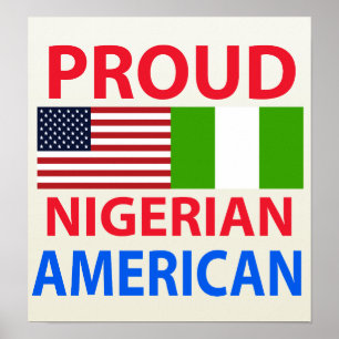 Poster Americano nigeriano orgulhoso