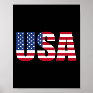 Poster Americano Patriótico Para Mulheres Meninas Criança