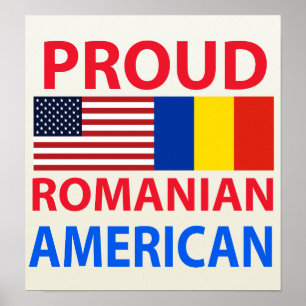 Póster Americano romeno orgulhoso