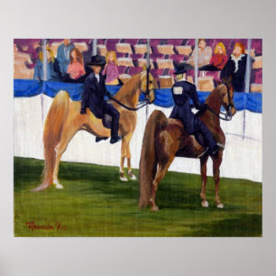 Poster Americano Saddlebred no retrato do cavalo do