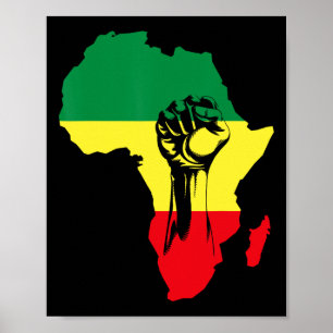 Poster Americanos nativos Africanos de História Preta do