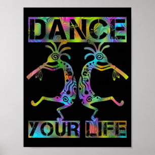 Poster Americanos nativos Kokopelli - Dance sua vida 2
