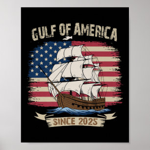 Poster Américas Golfo México Presidente Trump no leste de
