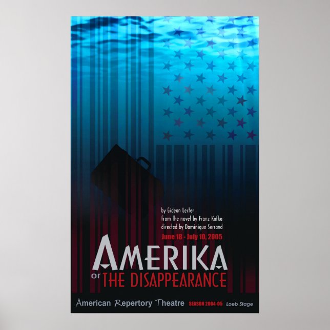 Póster AMERIKA ou o desaparecimento (Frente)