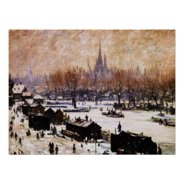 Póster Amesterdã coberto de neve