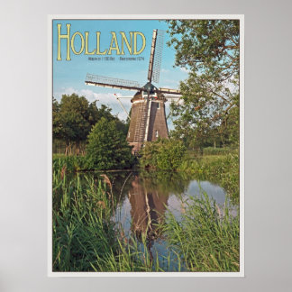 Póster Amesterdã - De 1100 Roe Windmill