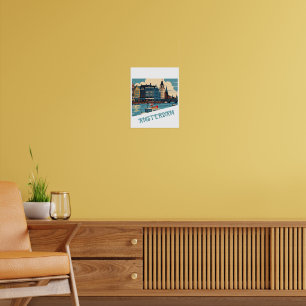 Poster Amesterdã - Países Baixos personalizados